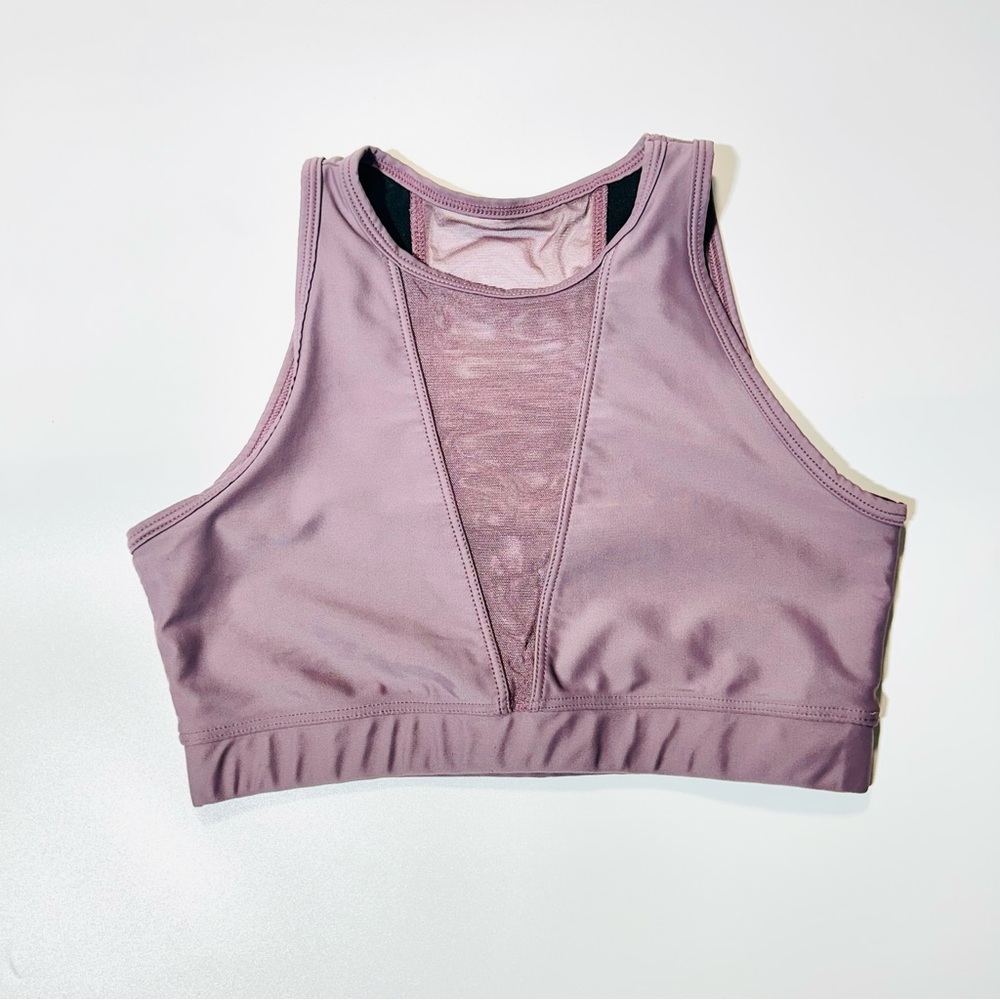 Onzie sports bra Briana Core Power Yoga High-Neck Sports Bra mauve women size M
